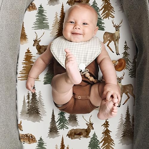 Miniatura 4 de GRSSDER Juego de 2 sábanas ajustables elásticas ultra suaves para moisés, ajuste universal para moisés, colchón rectangular ovalado, elegantes