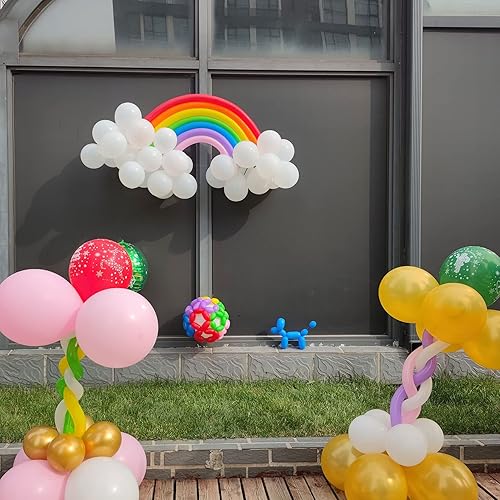 Miniatura 42 de Paquete de 260 globos largos, 100 globos negros de animales torcidos, globos mágicos largos de látex grueso para modelos de animales, Halloween