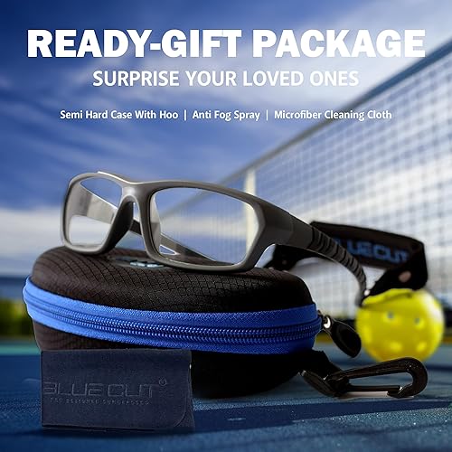Miniatura 7 de BLUE CUT Gafas de protección deportiva, lentes antiniebla, gafas de seguridad para baloncesto, pickleball y todos los deportes al aire libre