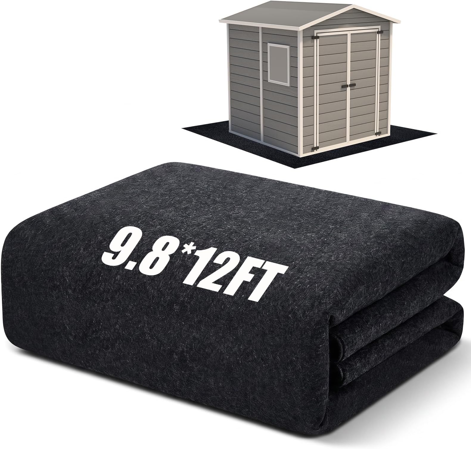 Shed Floor Mat 9.8 x 12 ft, PE Backing for Large Sheds, Garage and Workshop