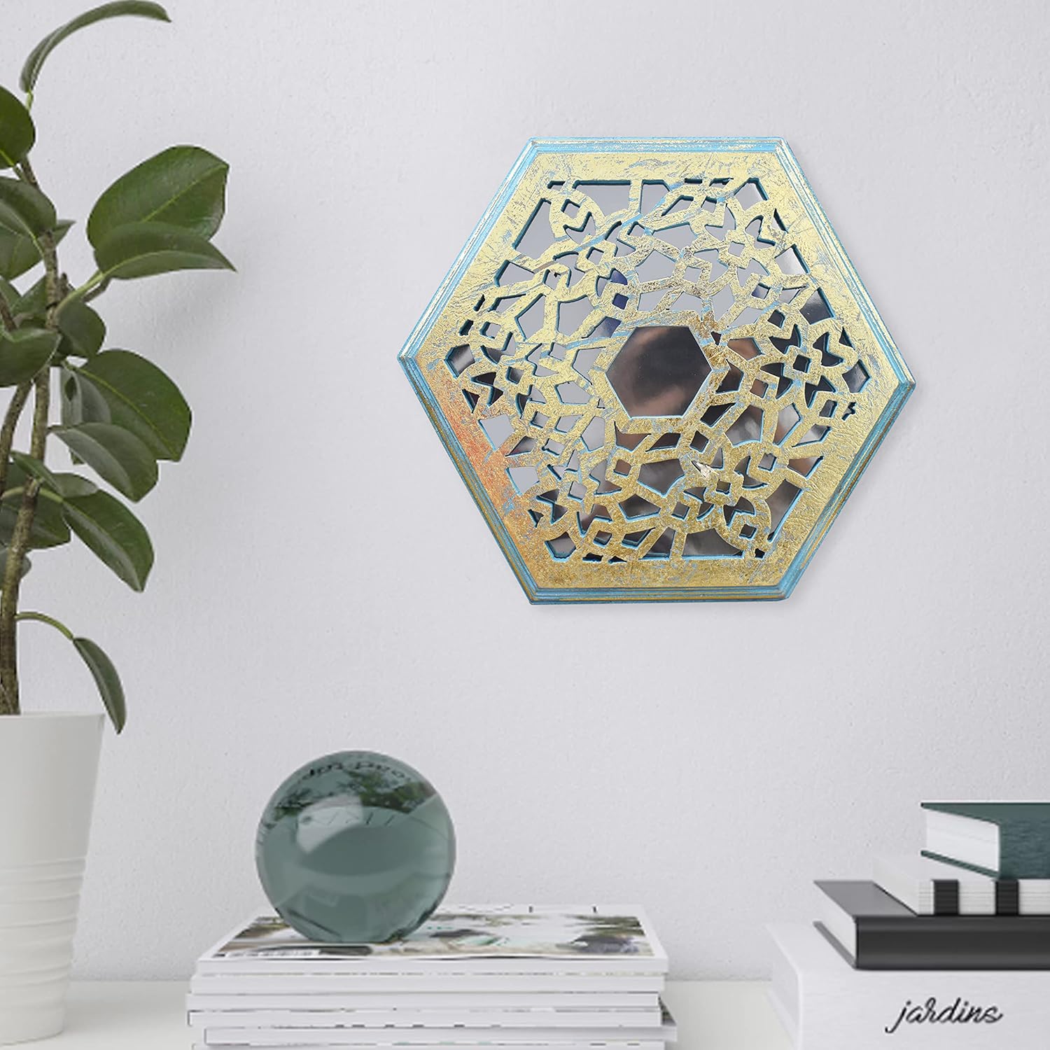 Buy Green Decor ® Carved Vintage Wall Panel with Mirror Effect ...