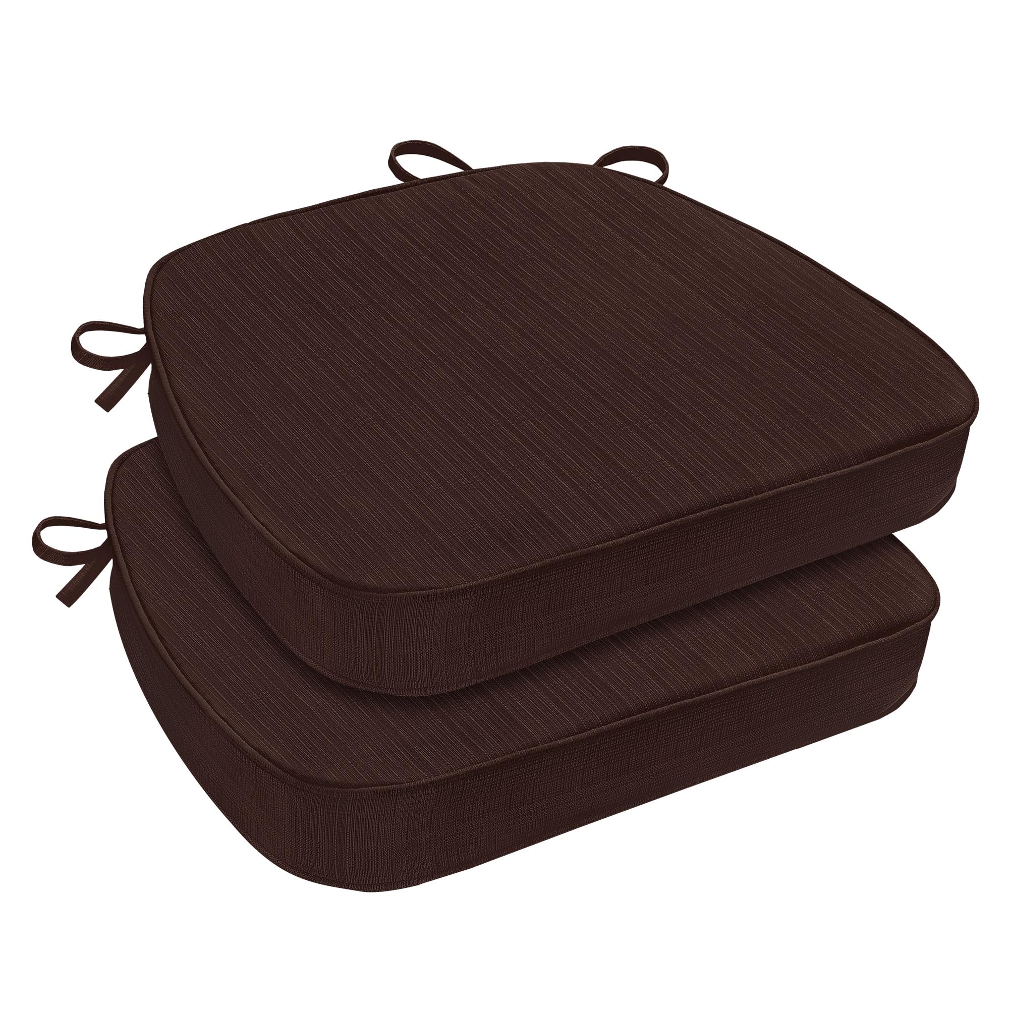 downluxe Indoor Chair Cushions for Dining Chairs, DShaped Chair Pads