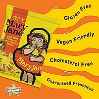 Vista 4 de Atkinson's Mary Jane - Caramelo de melaza masticable y mantequilla de maní - Sin gluten, Kosher, vegano - 0.16 onzas de caramelo tamaño bocado - 160