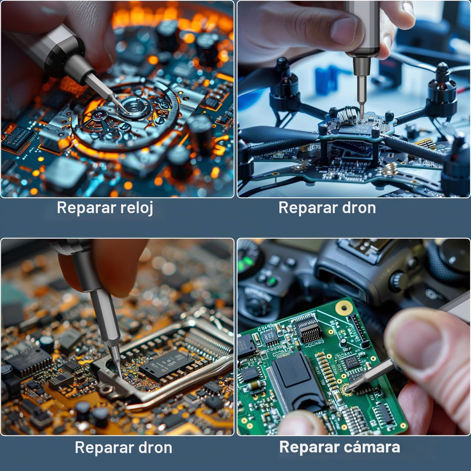 Juego de mini destornilladores eléctricos 72 en 1 de precisión, destornillador eléctrico con batería, destornillador eléctrico magnético de 5 marchas, para gafas, reloj, teléfono móvil, reparación de