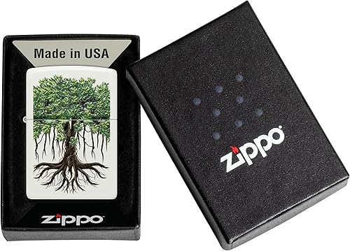 Vista 22 de Zippo Mechero de latón envejecido árbol de la vida eterna