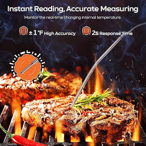 Miniatura 5 de Meat Temperature Gauge - 7.5x2.5x7.5cm Digital Measuring Gadget - Waterproof Kitchen Temperature Gauge for Meat Cooking Food Grill Oven Steak Chicken
