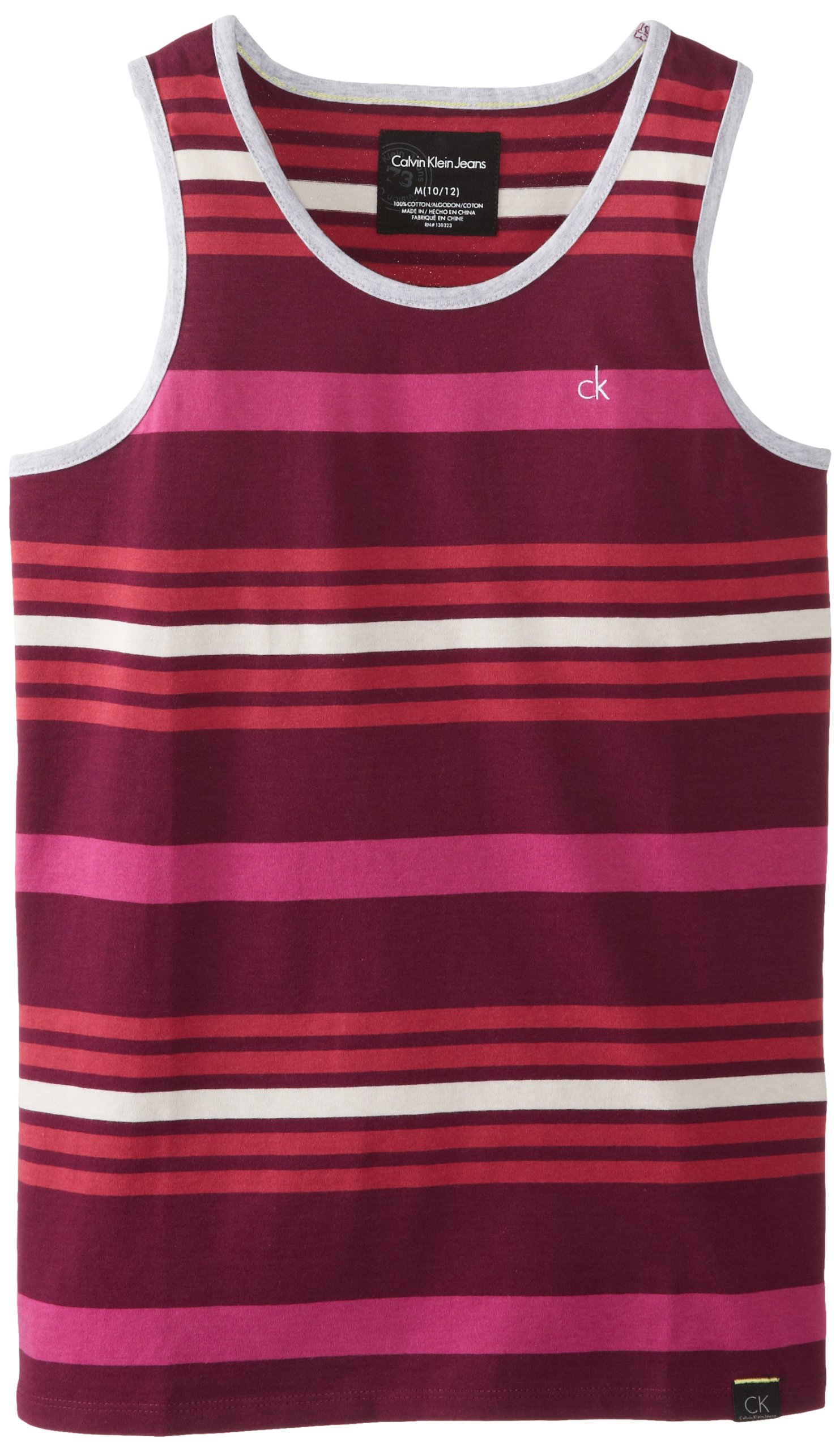Calvin Klein Boys' Infrared Yarn Dye Stripe Tank