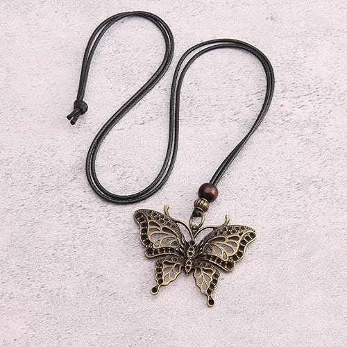 Miniatura 4 de Boho Necklaces for Women Long Wooden Pendant Vintage Necklace Sweater Chain Necklace Handmade Jewelry