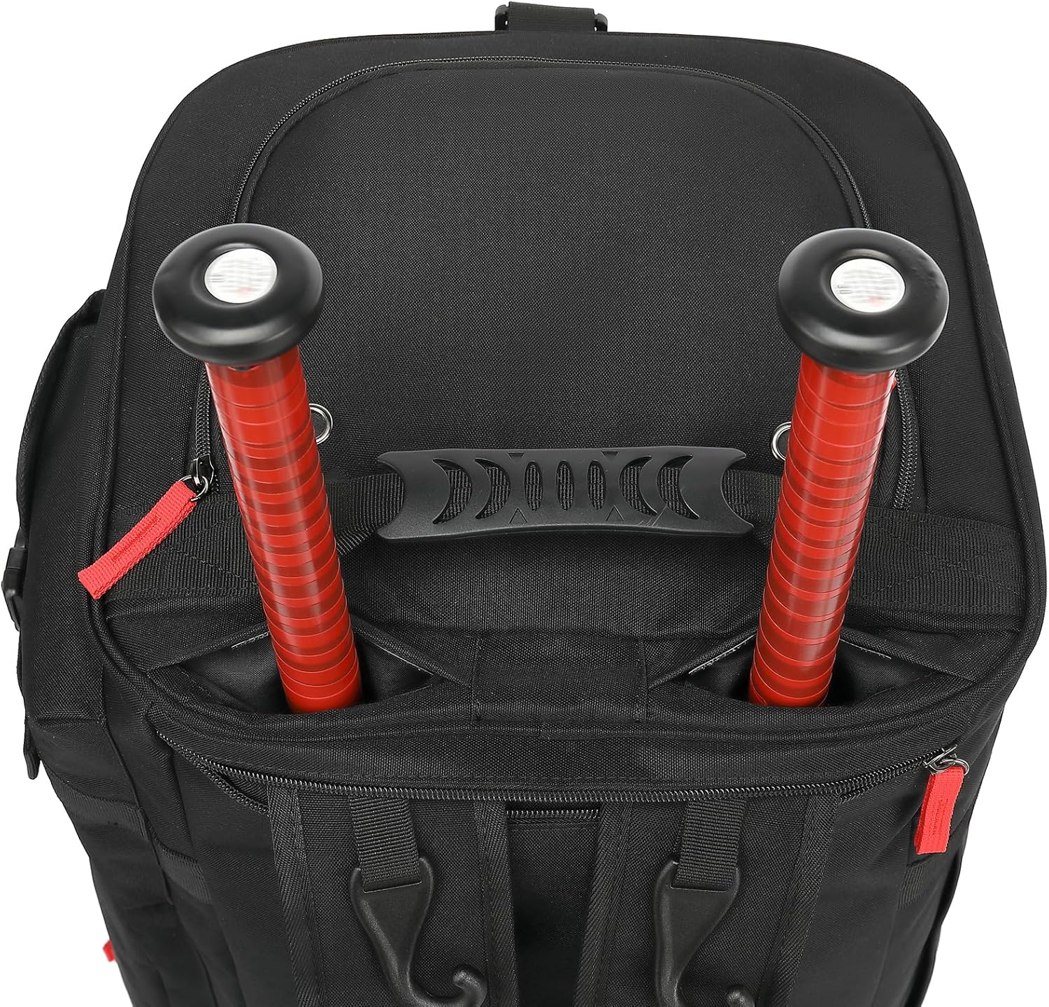 TUGUAN Baseball Duffle Bag for Youth and Adult, Large Softball Backpack with Shoes Compartment, 65L Baseball & Softball Equipment Bag Bat Bag Holds 2 Bats, Fence Hook for Catchers Gear, Upgraded Black