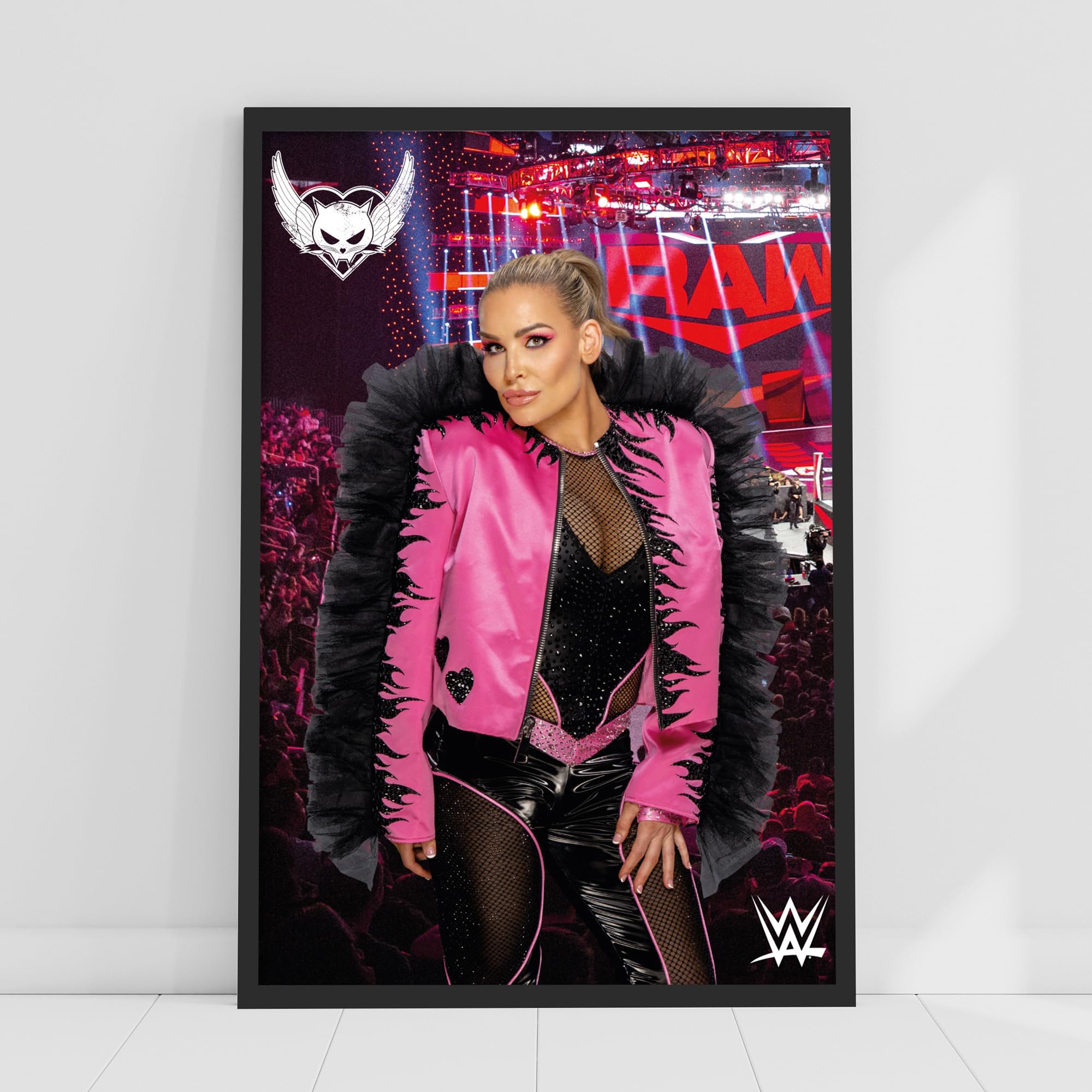 Themed Black Wwe Print - Natalya Crowd Poster Wrestling Wall Art (21Cm X 29.7Cm - A4)