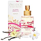 Pacifica Island Vanilla Perfume – Clean Vanilla Fragrance for Women - Warm Tropical Aroma - Long-Lasting Clean Beauty Non Toxic Scent, Vegan & Cruelty-Free, 1 oz Travel-Friendly Spray Island Vanilla Coconut: Tahitian Vanilla's Fruity, Floral Aroma w/ Rich Bourbon Vanilla 1 Fl Oz (Pack of 1)