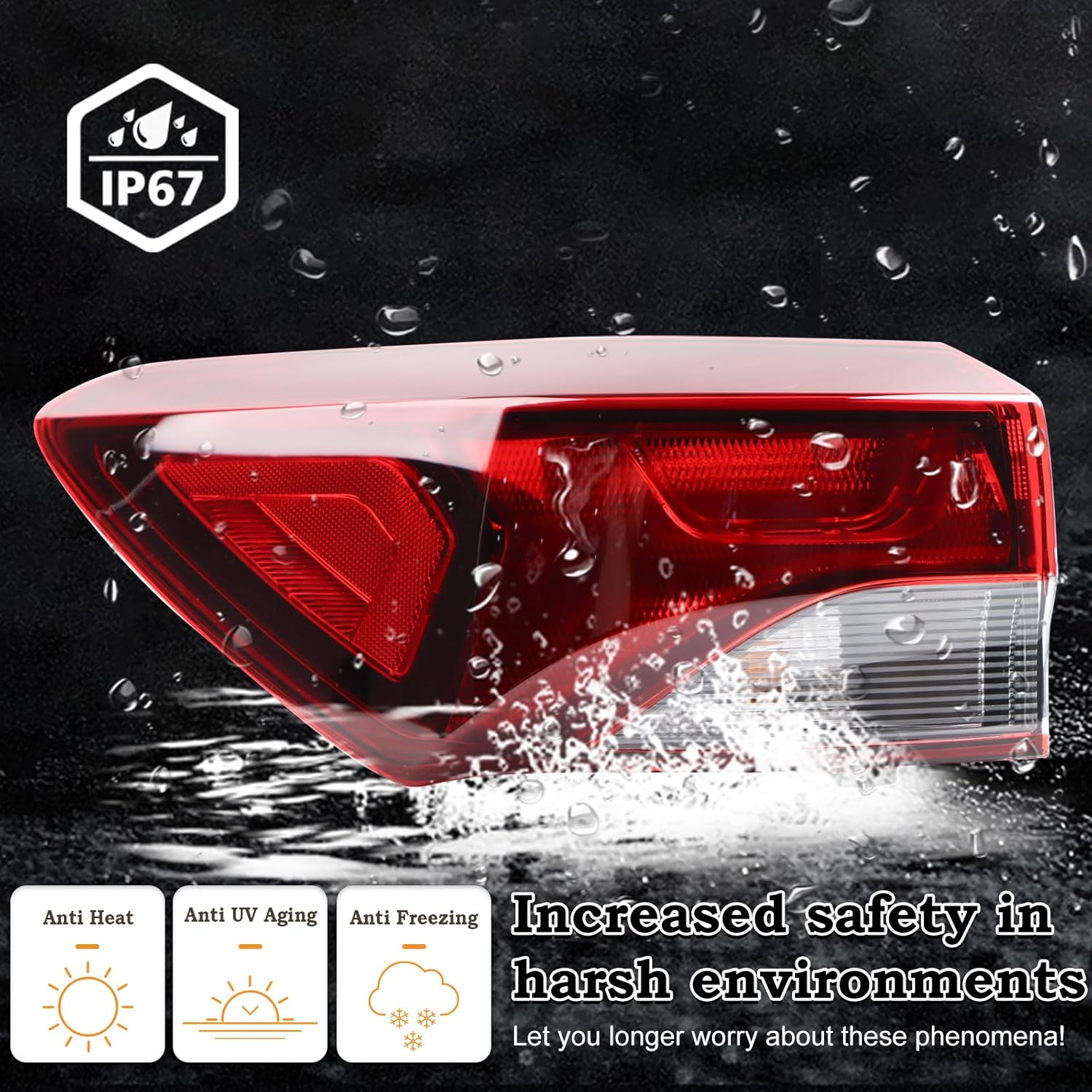 LH Halogen Outer Tail light Assembly Fit for 2021-2025 Chevy Trailblazer L/LS/LT Chevrolet Rear Lamp Left Driver Side With Bulbs GM2804147 42825751