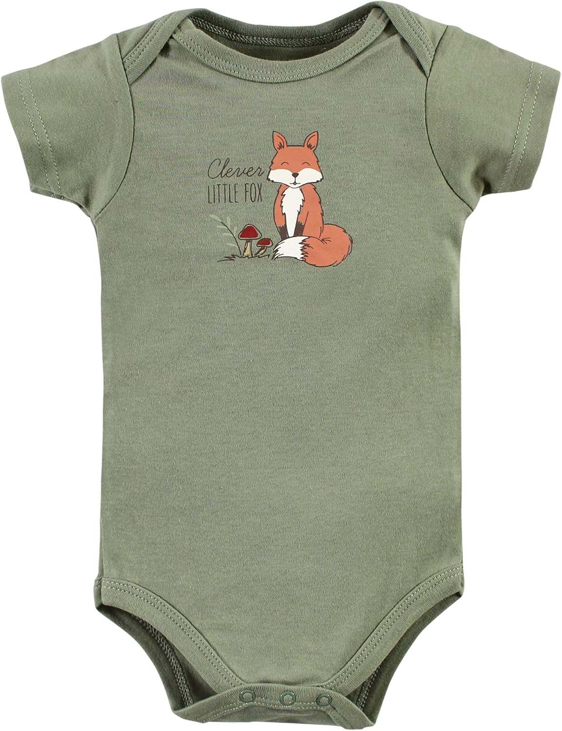 Hudson Baby Unisex Baby Cotton Bodysuits, Forest Fox, 9-12 Months - Image 3