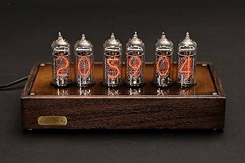 Amazon.co.jp: Nixie Tube Clock 6xIN-14 木製と真鍮ケース
