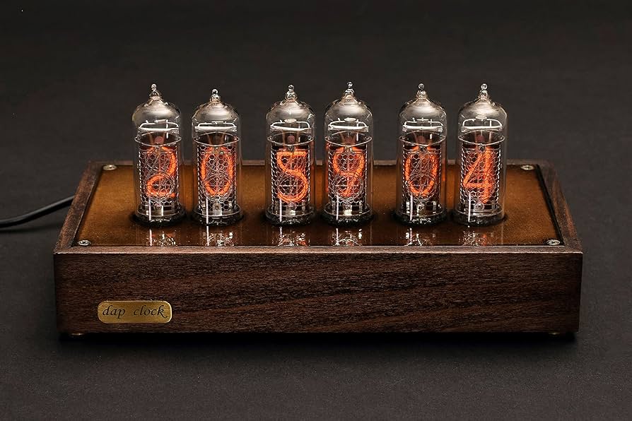 Amazon.co.jp: Nixie Tube Clock 6xIN-14 木製と真鍮ケース