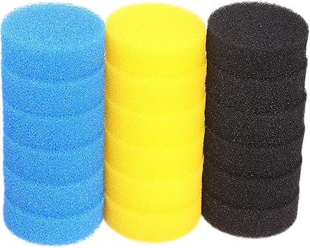 Image INGVIEE Compatible Filter Foam Set Fit for All Pond Solutions EF-Booster (6x Blue Coarse, 6x Yellow Medium and 6x Black Fine) Image INGVIEE Compatible Filter Foam Set Fit for All Pond Solutions EF-Booster (6x Blue Coarse, 6x Yellow Medium and 6x Black Fine)