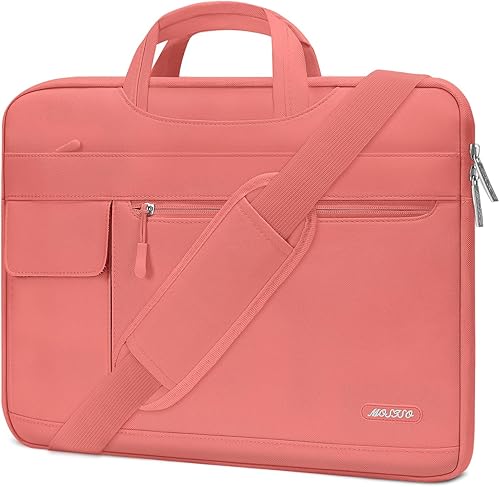 Miniatura 25 de MOSISO - Maletín con bandolera, para laptop (poliéster) Verde azulado profundo,Verde (Mint Green),azul (Airy Blue),Verde militar,Rosa bebé,Negro