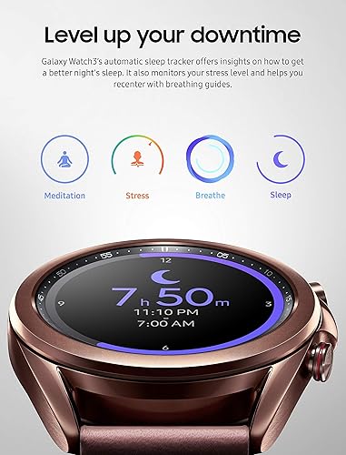 Miniatura 6 de Samsung Reloj inteligente Galaxy Watch 3 (1.614 pulgadas, GPS, Bluetooth, LTE desbloqueado) con monitoreo avanzado de salud, seguimiento de fitness