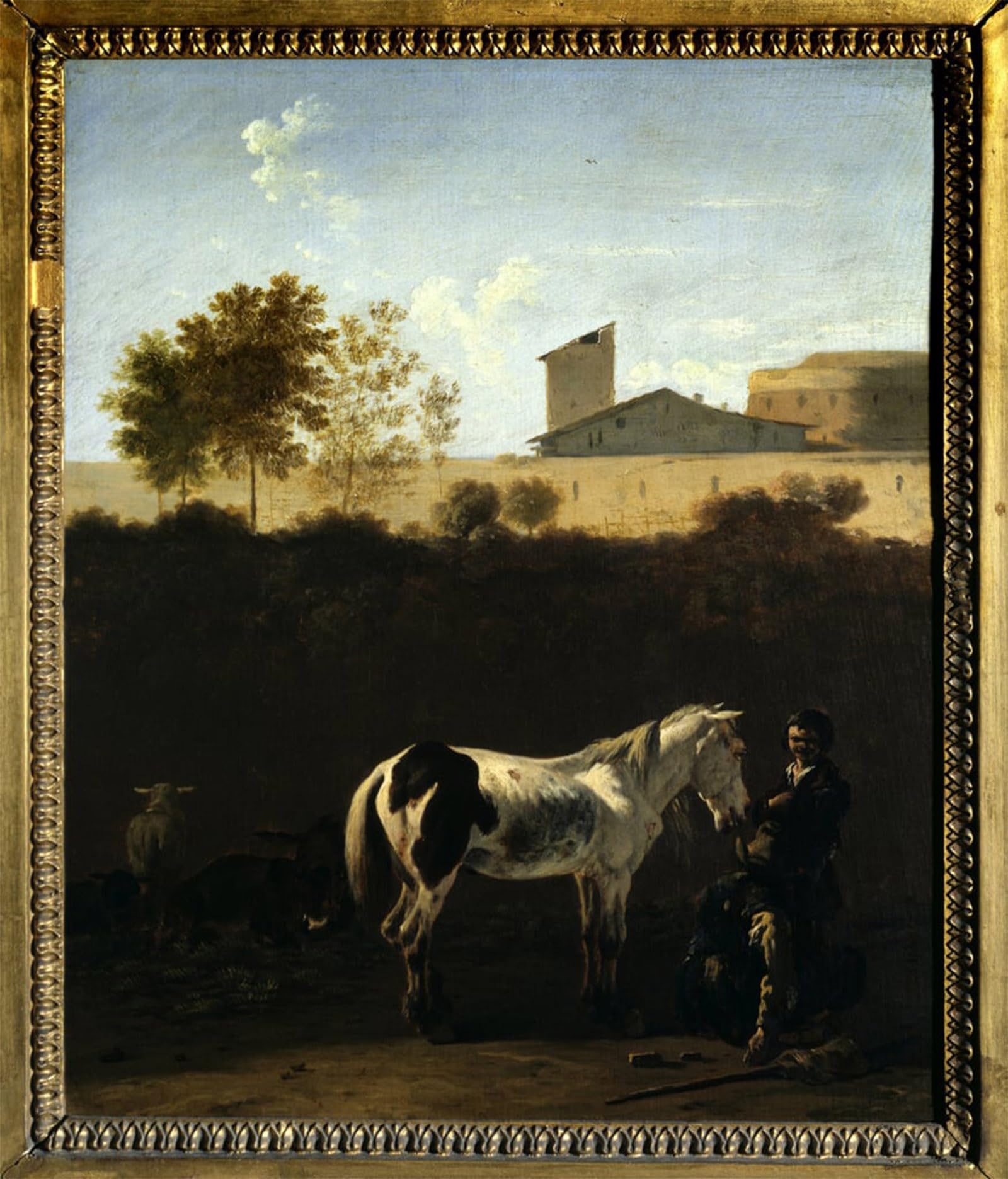 POSTERIIk Famous Animal Posters Vintage Picture Landscape of Italy with Patres and Horse Pie by Karel Dujardin Modern Wall Decor for Home Decor 60x90cm