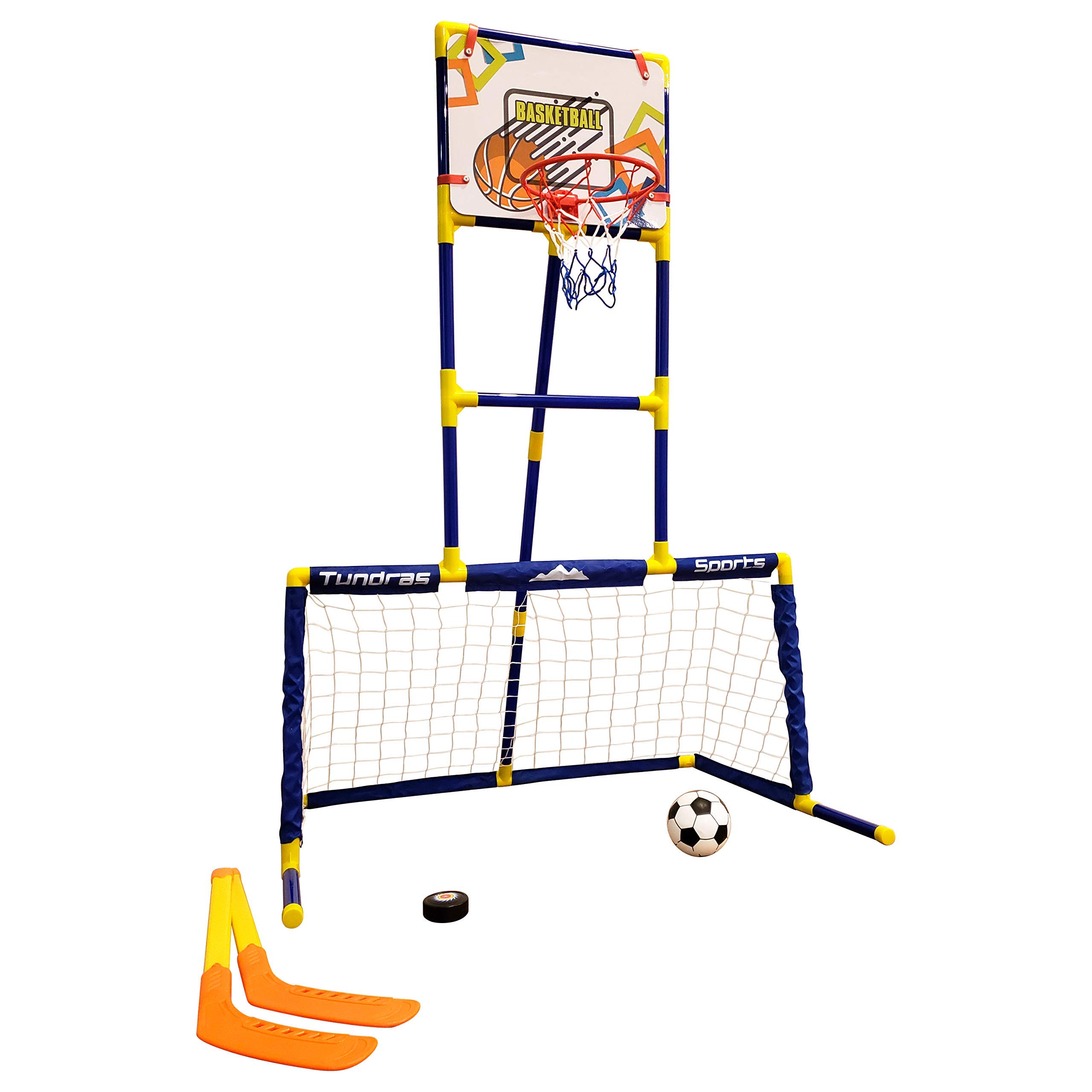 Kids Basketball Hoop Arcade Game, 3 in 1 Sports Center - Hockey, Soccer, Sports Station - Indoor Arcade Game, Includes Basketball Hoop, Hockey net, Soccer Goal for Toddlers and Children Boys and Girls - Image 5