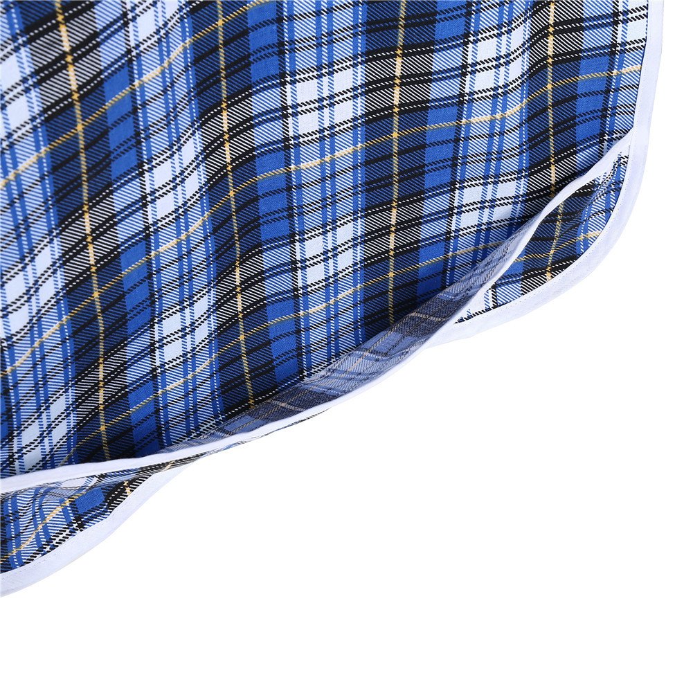 Babero Adulto, Delantal Reutilizable para Ropa Comida Lavables con Recolector de Migas Impermeables Protectores Grandes Ancianos Pacientes Personas Mayores Adultos Mantiene Mealtime Aseado(Azul)
