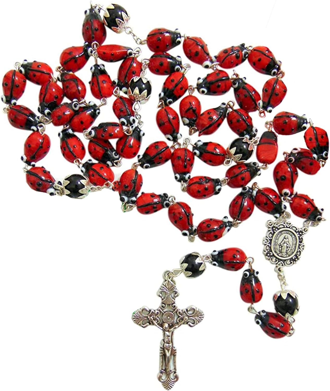 Westmon Works Legend of the Ladybug Rosary Set with Our Lady's Bug Card and Gift Bag