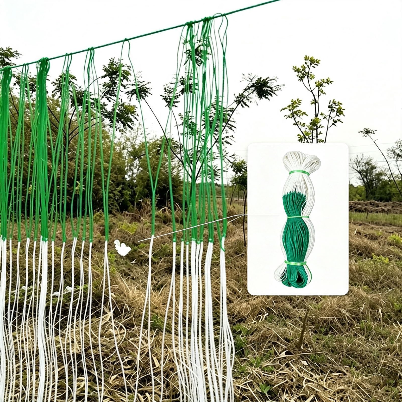 Malla Decorativa Jardín para Muro Vegetal, Malla para Uvas, HDPE