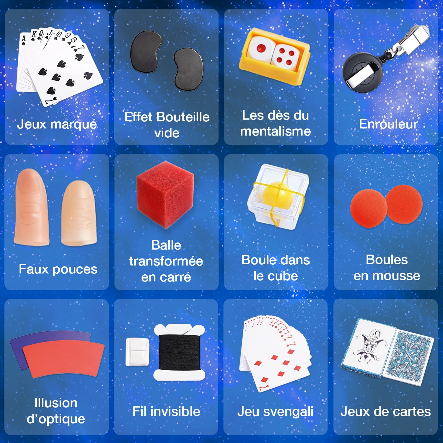 LUGY Magic Secrets - Coffret de Magie (kit Complet) - Niveau débutant/intermédiaire pour Enfants à partir de 7 Ans - Boîte de Tours de Magie + Carte - 70 Tours + tutoriels vidéos