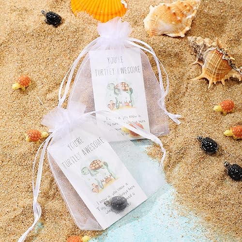 Miniatura 4 de Qunclay 50 juegos de regalos de agradecimiento a los empleados, mini tortuga marina, divertido regalo inspirador para compañero de trabajo, mini