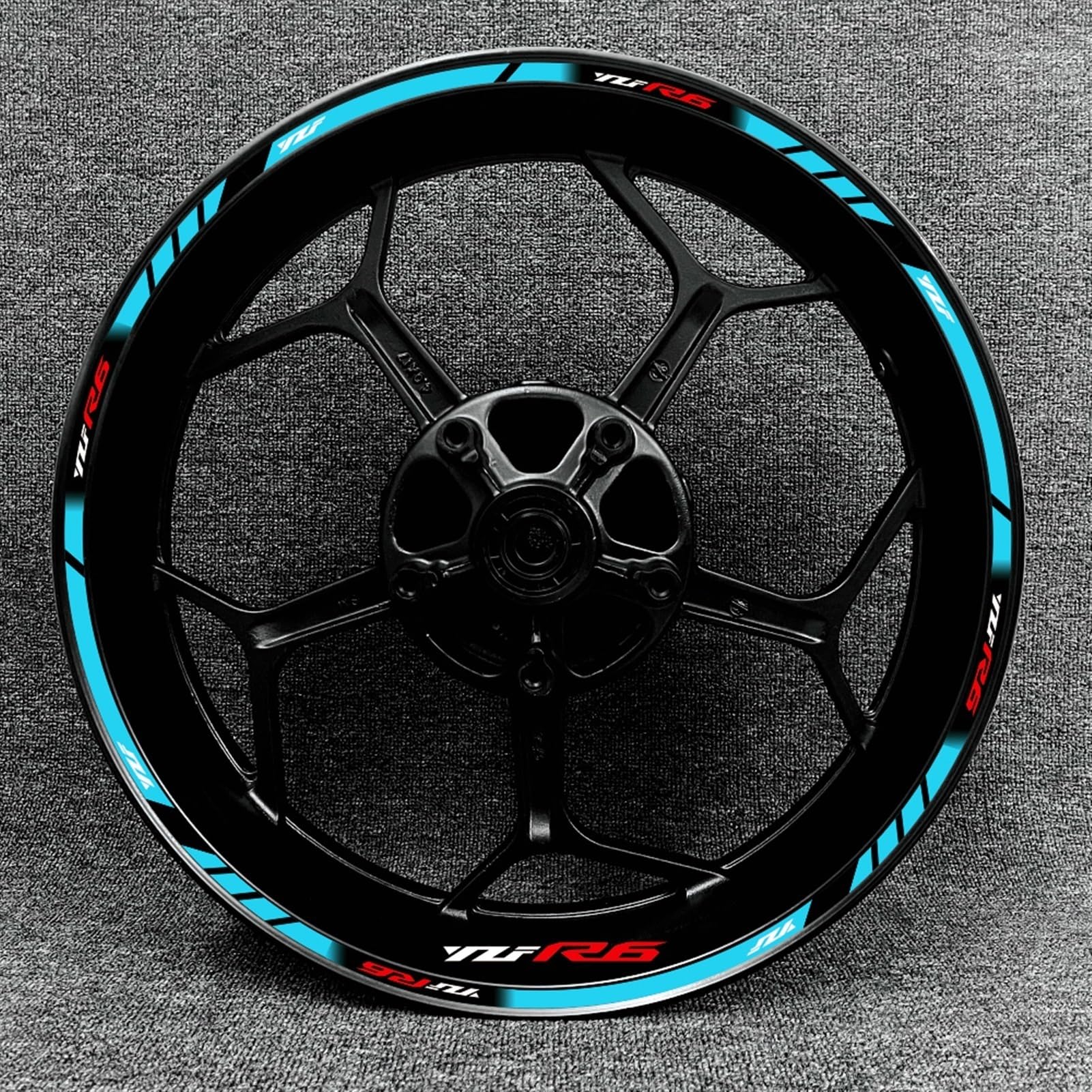Motorcycle Racing Equipment Accessories for Yamaha YZF R6 Wheel Tire Rim Adhesive Reflective Decal Sticker Decorative(Color6)