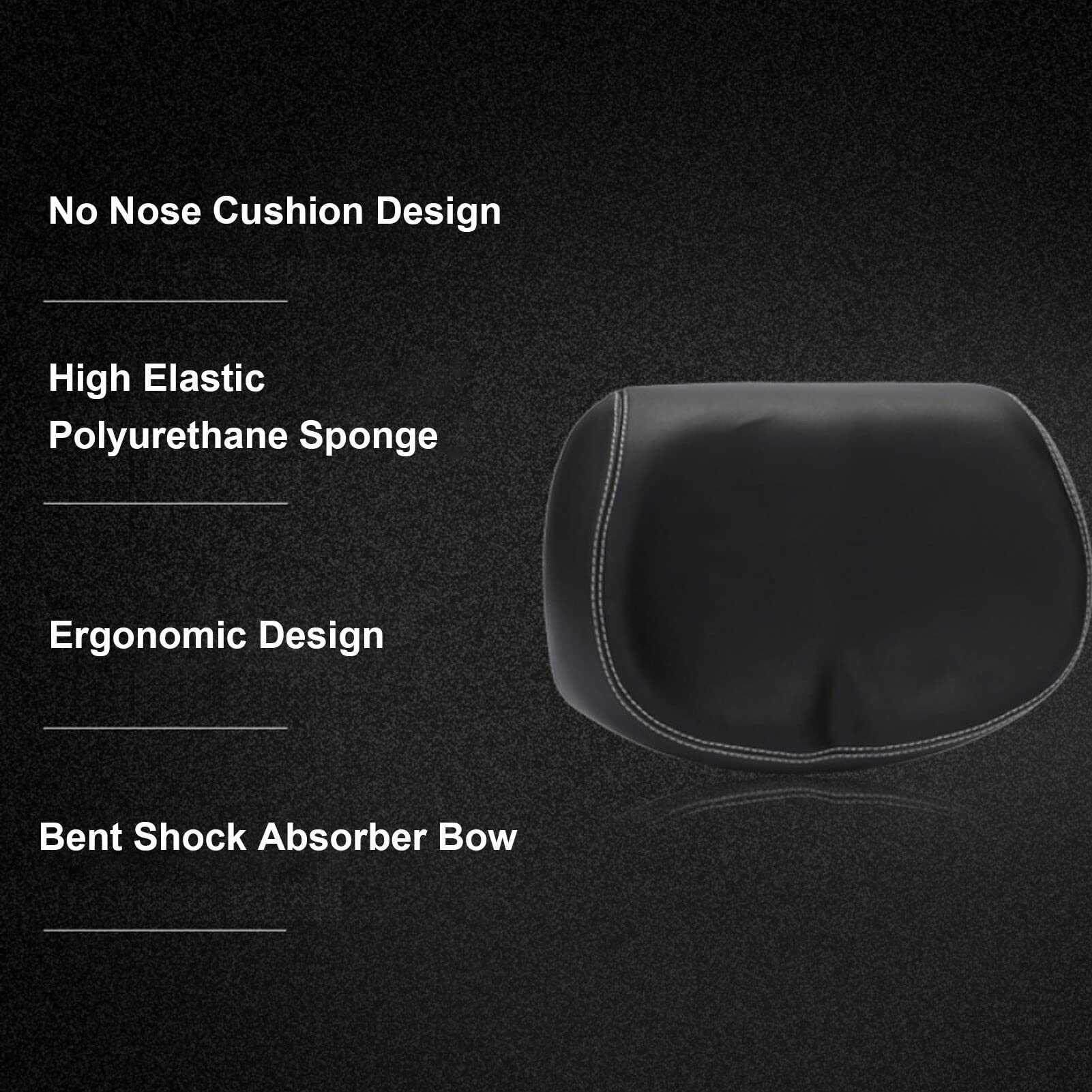 Sella senza naso per bicicletta confortevole cuscino universale PU Pad impermeabile Shock Bike Sedili