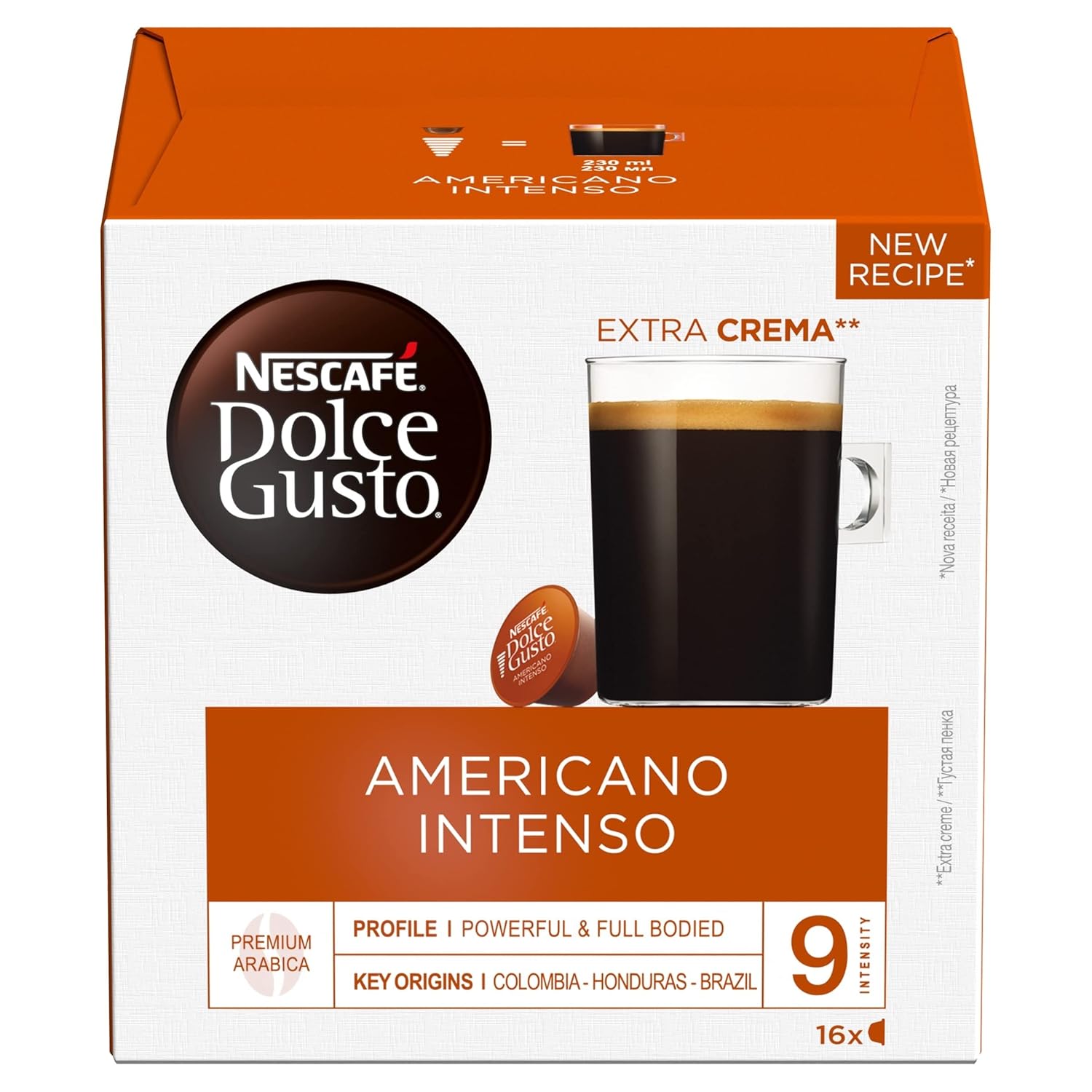 Nescafé Dolce Gusto Americano Intenso Coffee Pods, 16 Capsules