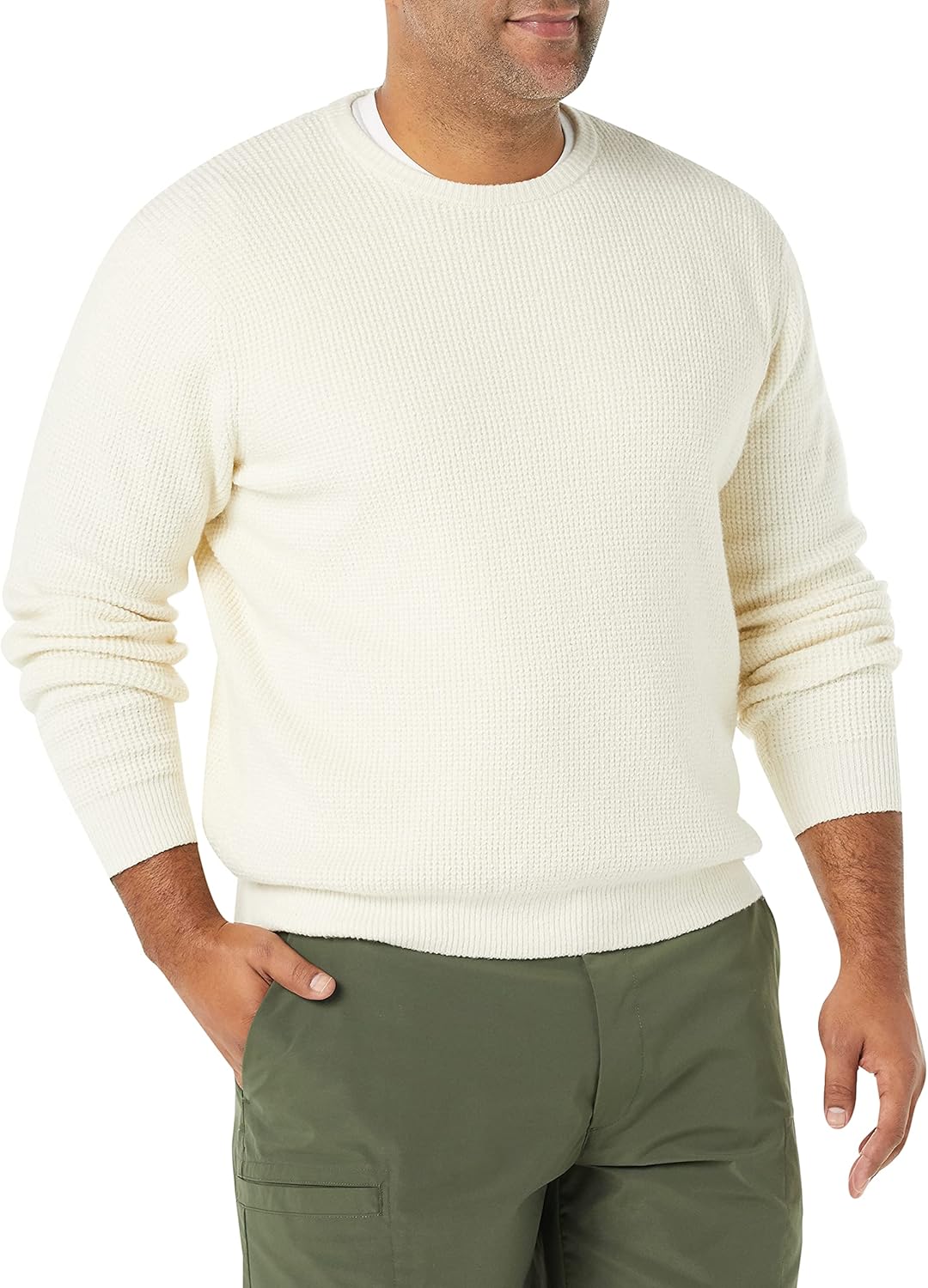 Amazon Essentials Men's Long-Sleeve Soft Touch Waffle Stitch Crewneck Sweater - Image 3