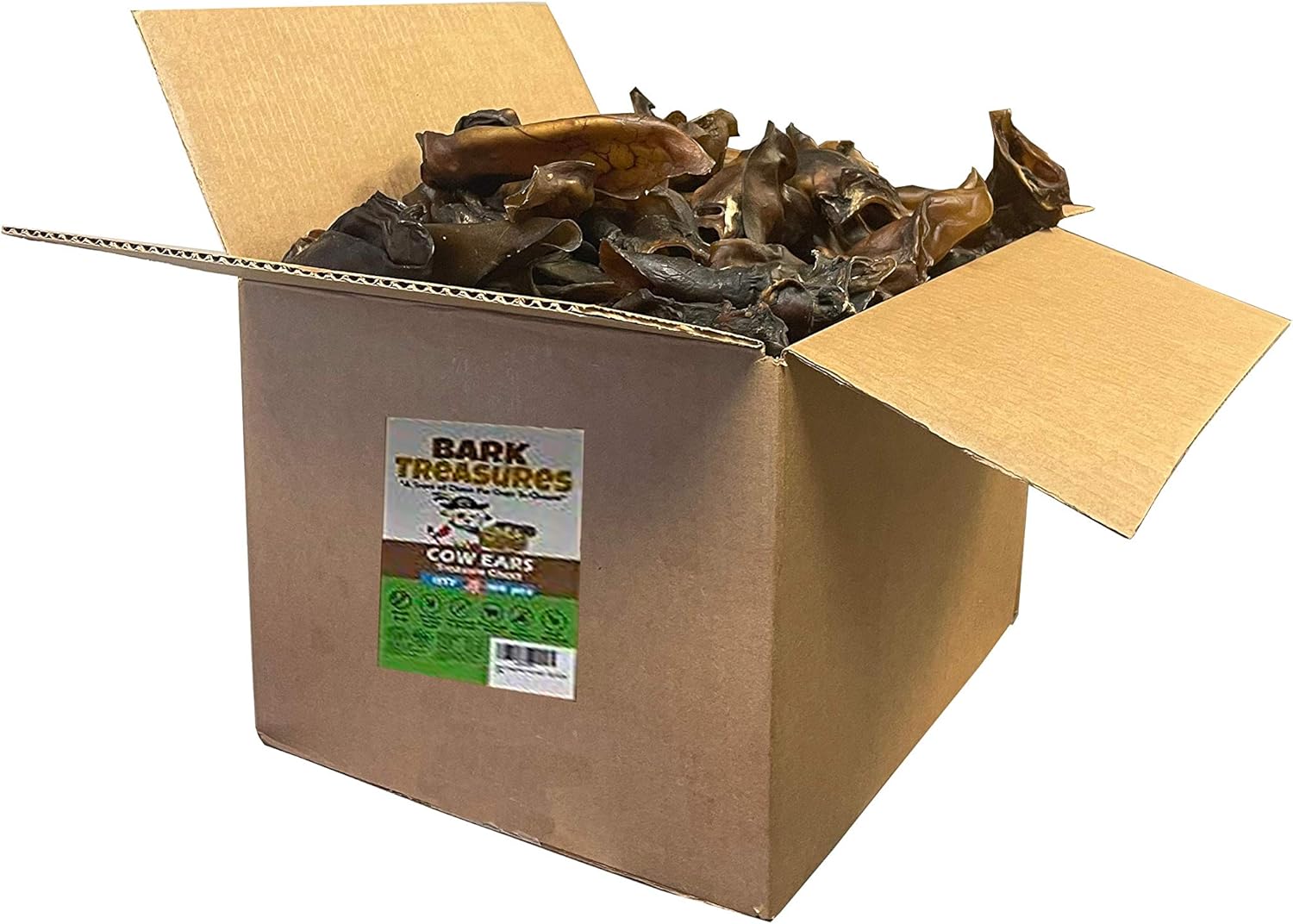 Bark Treasures Natural Brown Cow Ears (100 Count Box) Cow