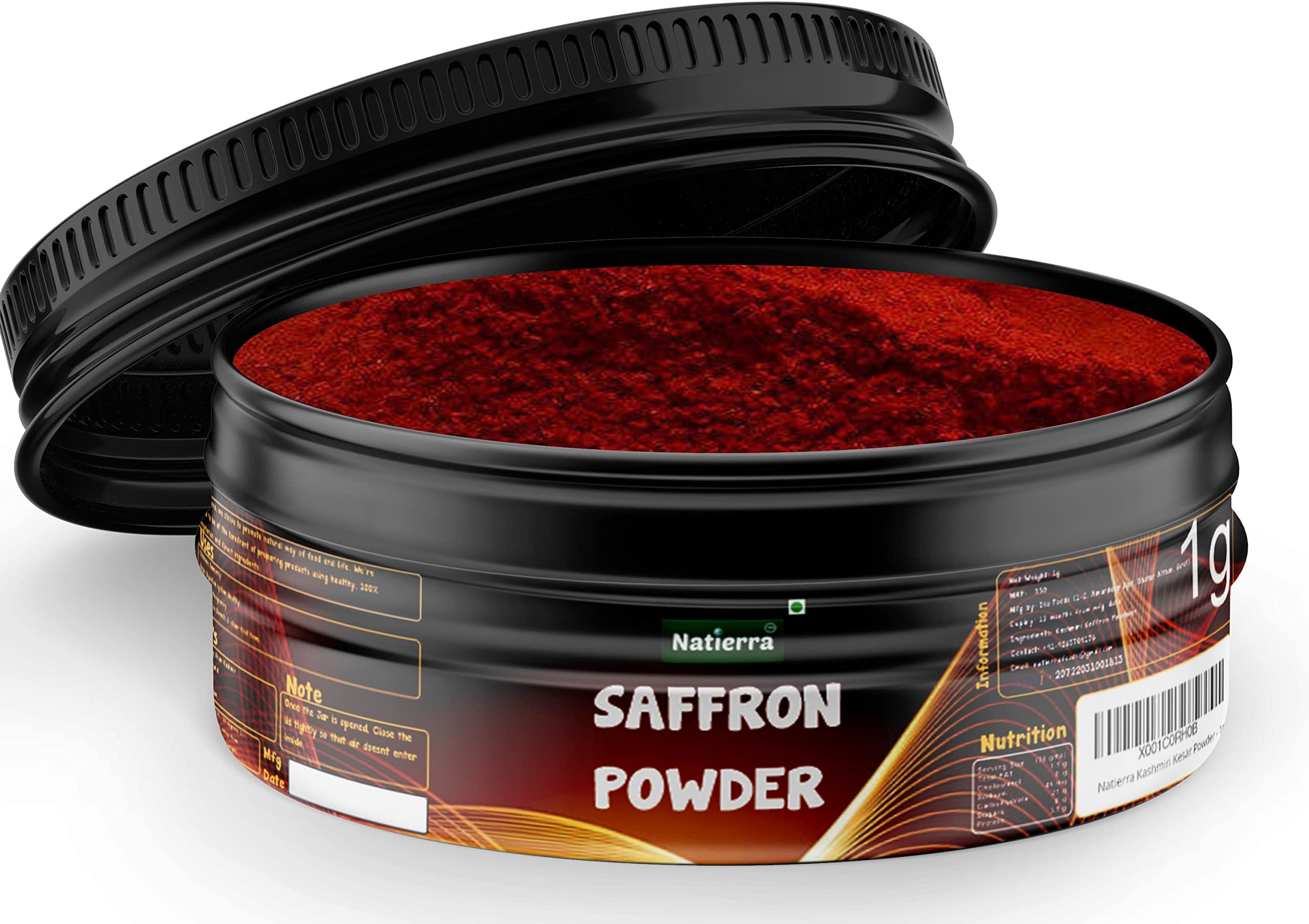 Saffron Powder | Original Kashmiri Kesar Powder | Premium Organic A++ Grade| (1g (Pack of 1))