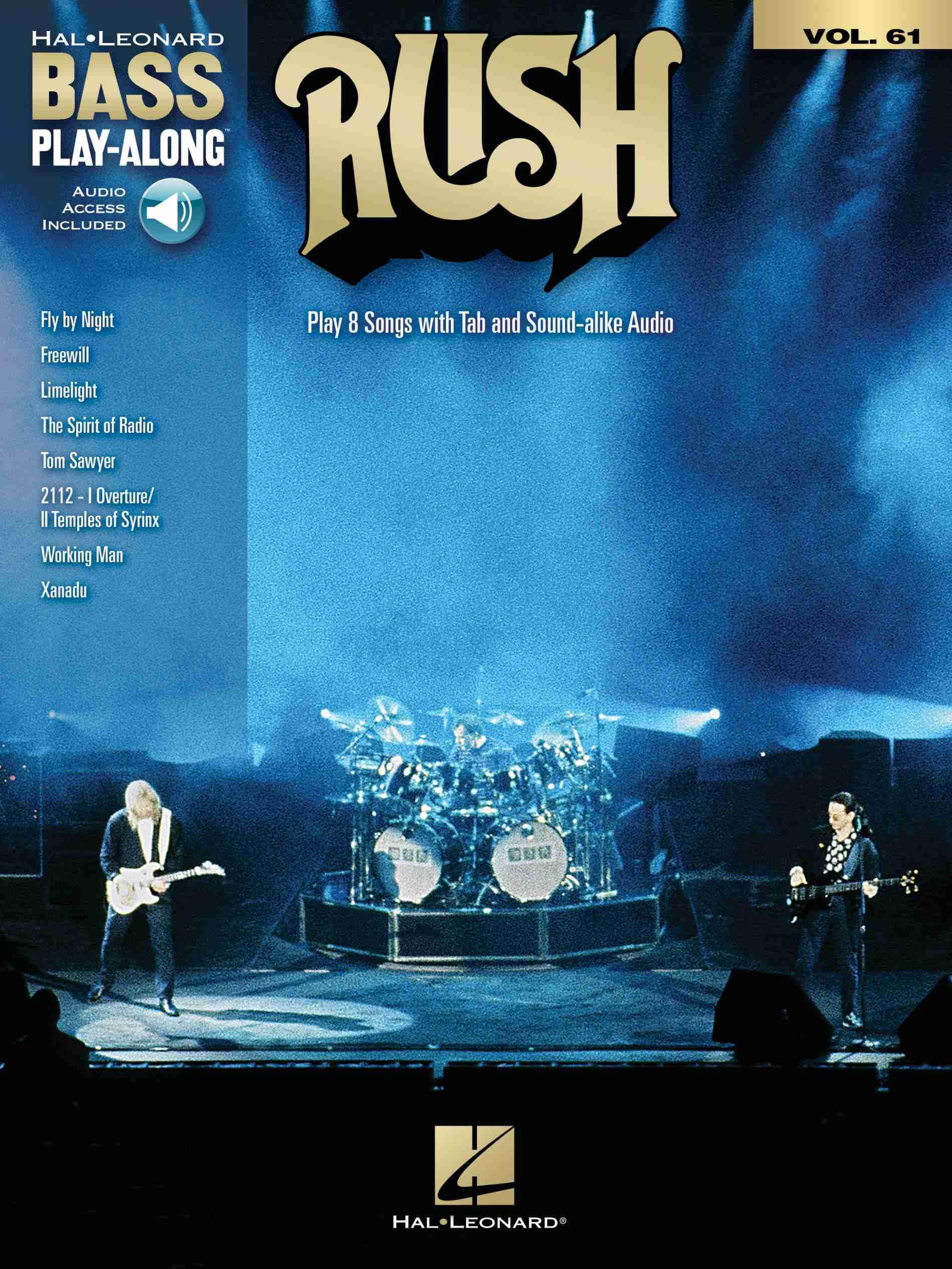 Rush. Hal Leonard Bass Play-Along Volume 61. Book/Audio-Online