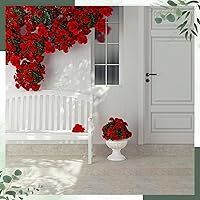 Vista 4 de Zhehao 4 Pcs Classic Urn Planter Plastic Urn Planters Outdoor 12 x 10 Inch Traditional Pedestal Flower Pots Outdoor Large White Vases Indoor for