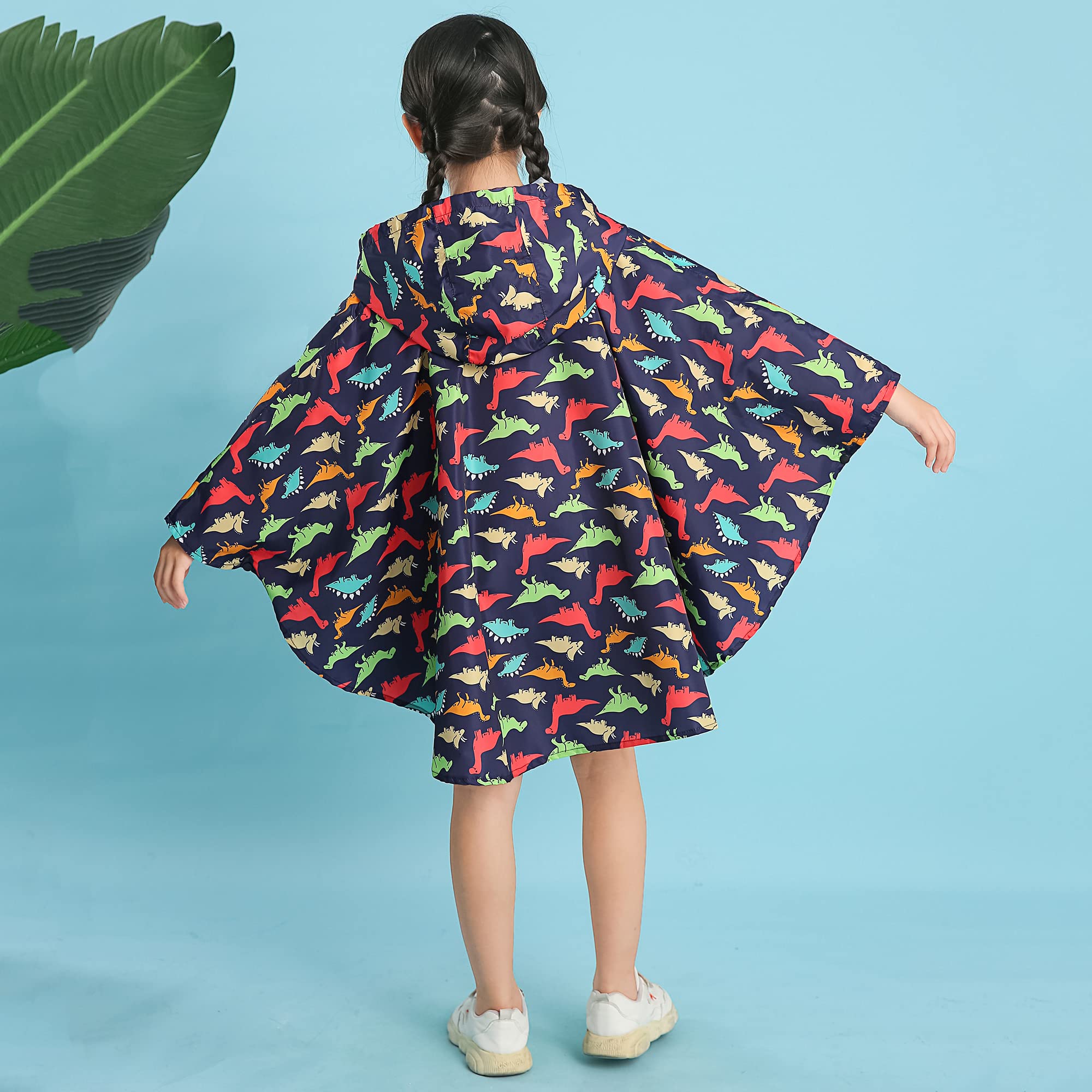 Bambini Impermeabile Giacca da Pioggia Poncho da Pioggia Bambina Incappucciato Riutilizzabile Cappotto di Pioggia Bello come Materiale e ha la Sua Sacca 1-12 anni
