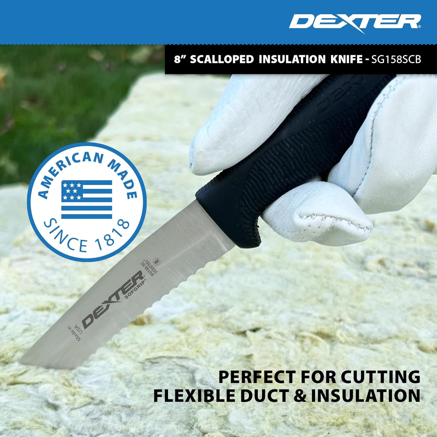 Dexter-Russell 8" Scalloped Insulation Knife | SG158SCB