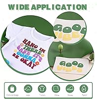 Vista 5 de Tintnut Rollo de vinilo de transferencia de calor, 10 pulgadas x 6 pies, rollo de espuma de transferencia térmica de color verde bosque 3D mediano