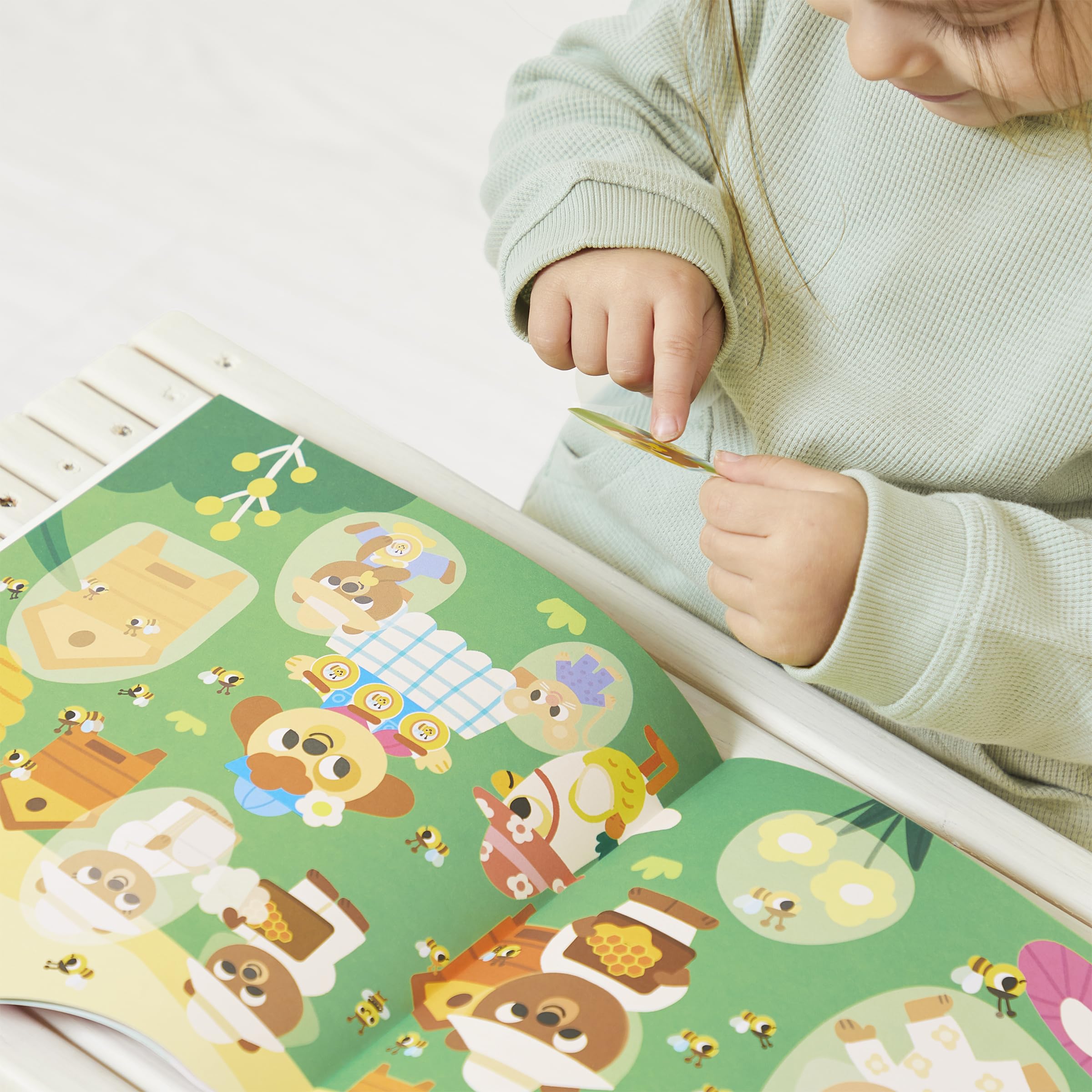 Janod - Set van 100 stickers - groot formaat stickerzakje - tuinwezens