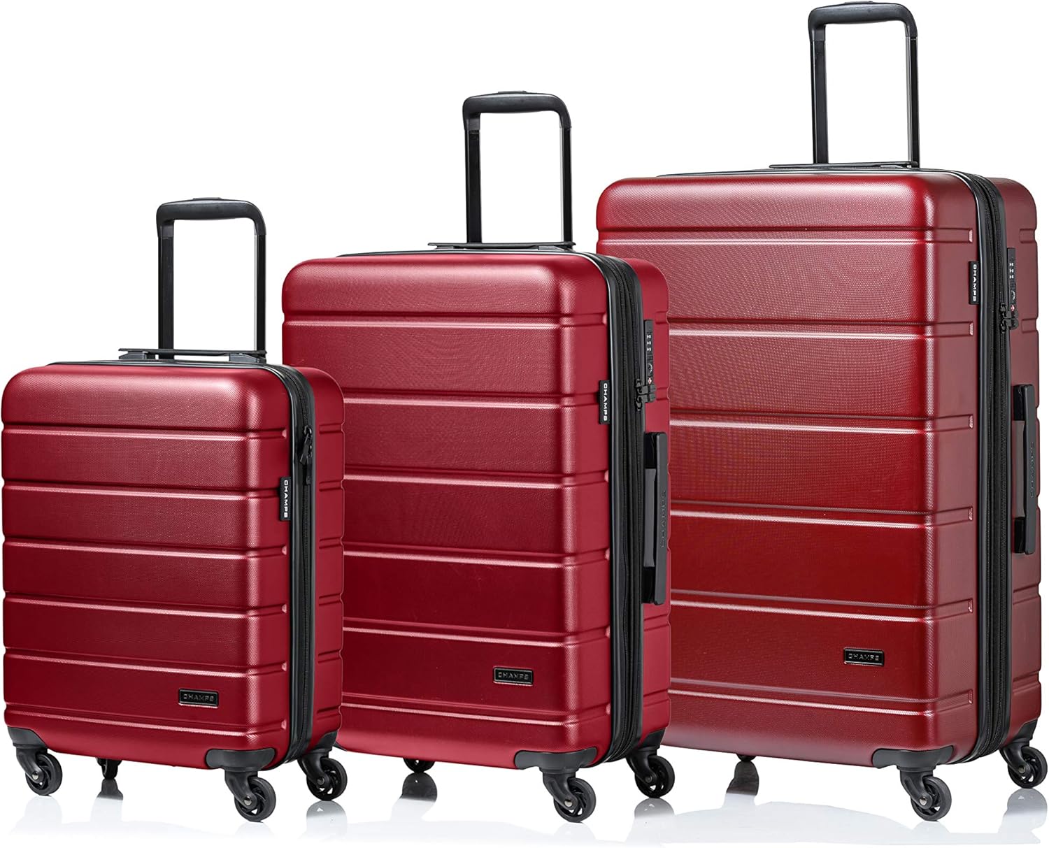 CHAMPS MADISON COLLECTION' 3PIECE EXPANDABLE HARDSIDE SPINNER LUGGAGE SET (RED) Amazon.ca