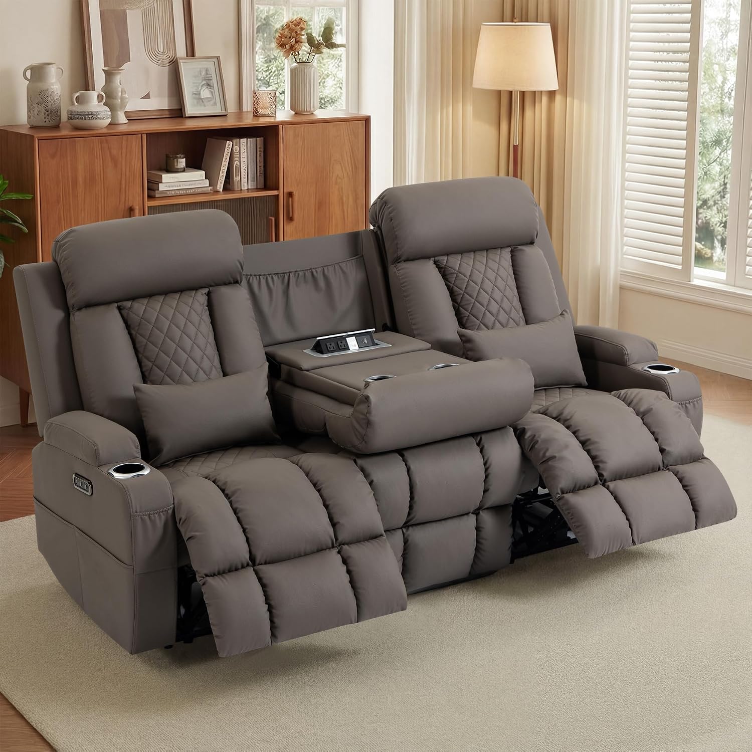 Amazon.com: PALLOME Zero Wall Hugger Power Recliner Sofa, Cat-Friendly ...