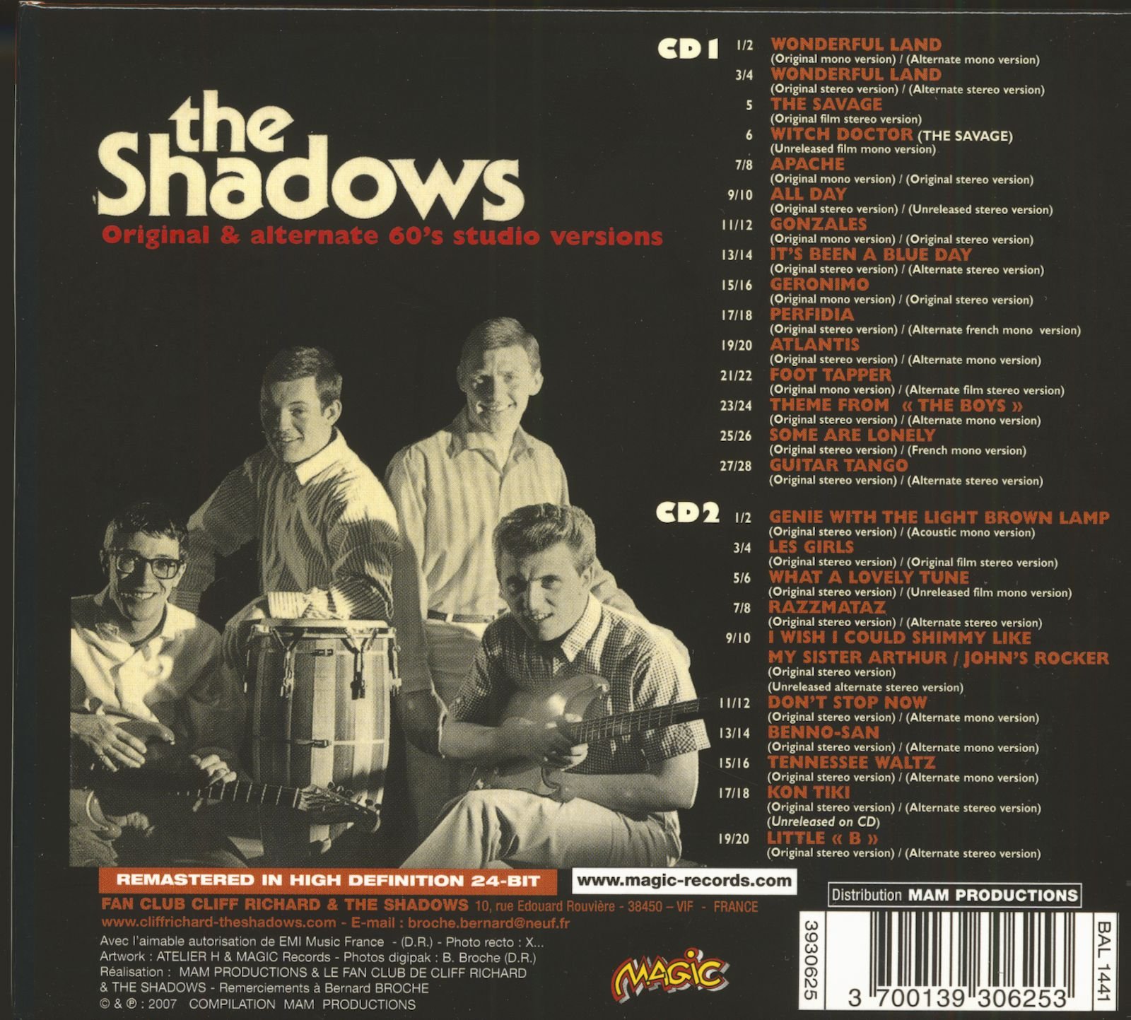 Original&alternate 60's -2cdthe shadows