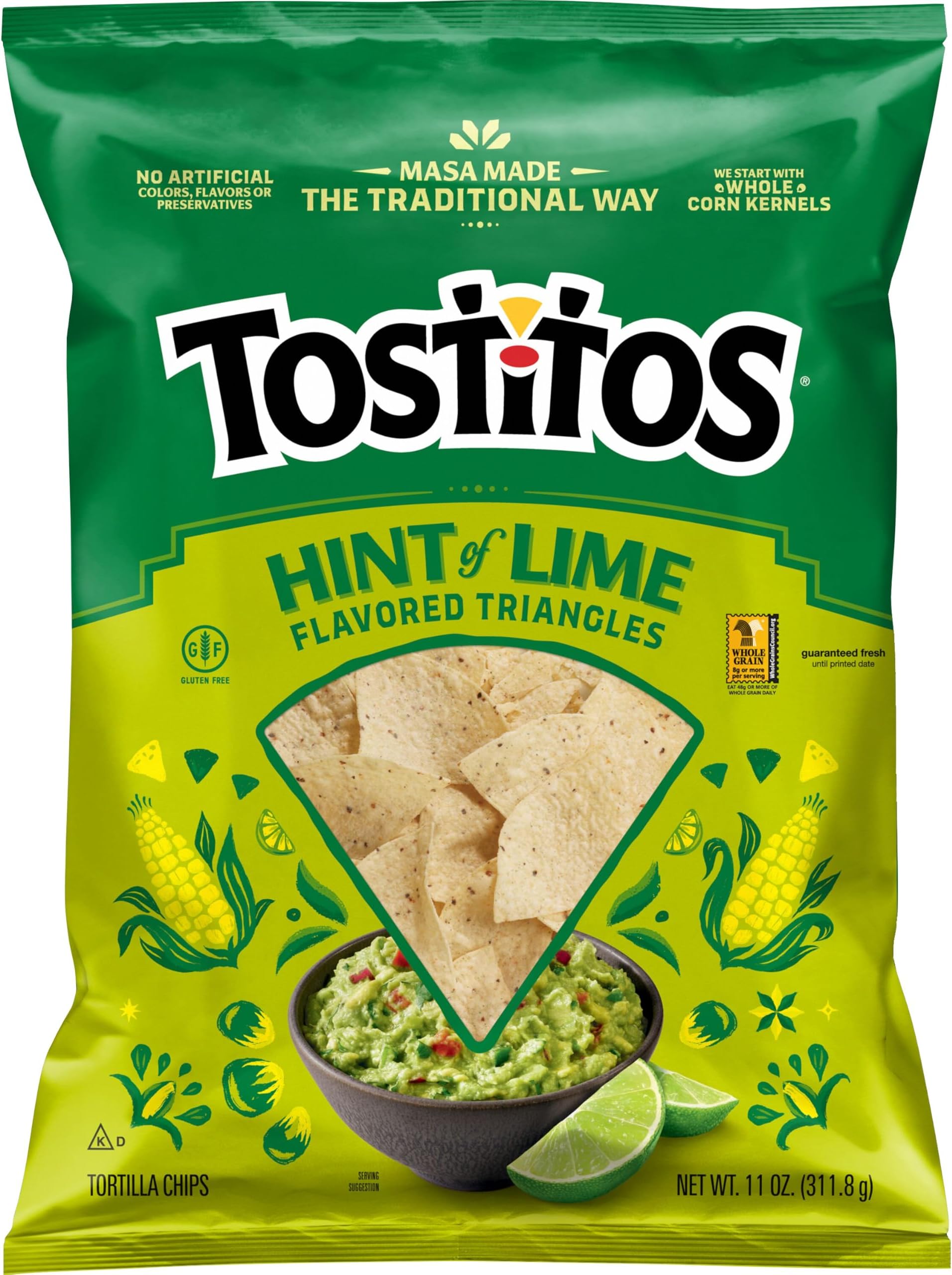 Tortilla Chips Hint Of Lime Bag, 11 Oz