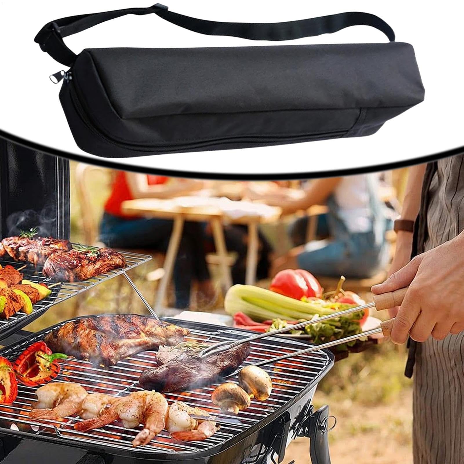Generico Organizer Per Utensili Barbecue,Sacca Portatile Per Pentolame Da Viaggio - Portaoggetti Portatile per Grigliate Escursioni Cucina Picnic Eventi Avventure Outdoor