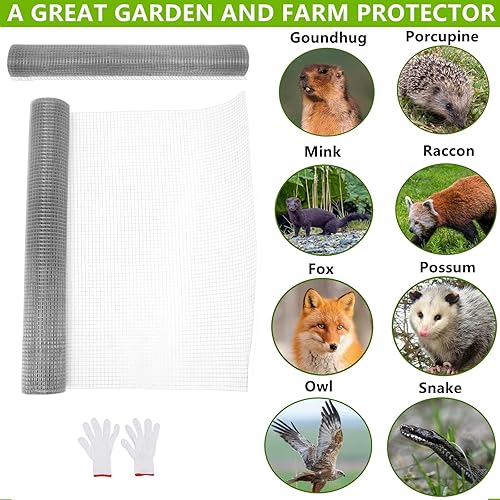 Miniatura 8 de Gdrasuya10 Paño de hardware 12 pulgada 36 inx50 pies de alambre de malla de metal galvanizado después de soldado con autógena jaula de animales