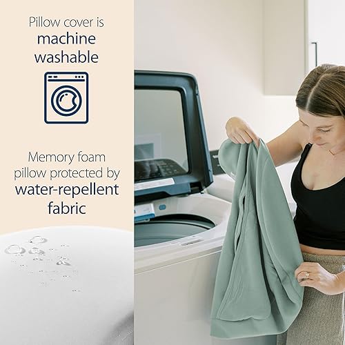 Miniatura 6 de Dr. Brown's Almohada de apoyo de alimentación con funda, gris claro y funda de almohada, beige suave