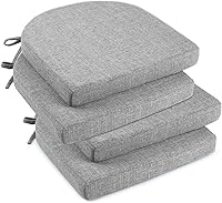 Vista 36 de downluxe Cojines para sillas de interior para sillas de comedor, almohadillas de espuma texturizada suaves y cómodas para sillas de cocina con lazos