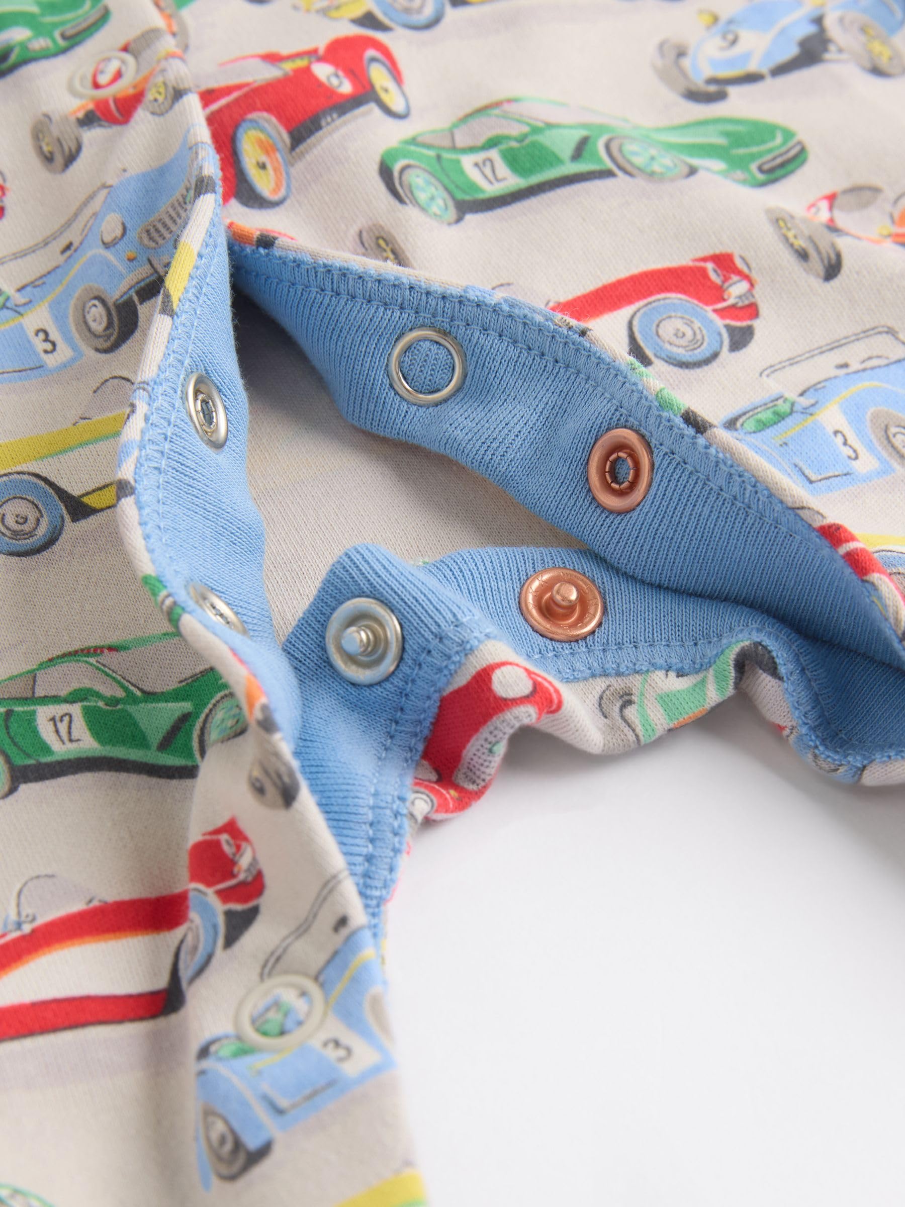 NEXT Bambini Cath Kidston - Confezione da 3 Tutine per Neonati in 100% Cotone con macchinine